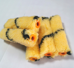 4 Inch Radiator Roller Refill Yellow with Black Stripe